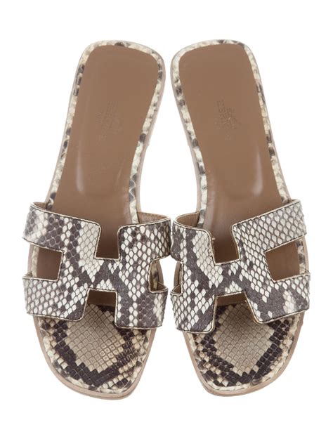 hermes snakeskin sandals|hermes 42.5 black sandals.